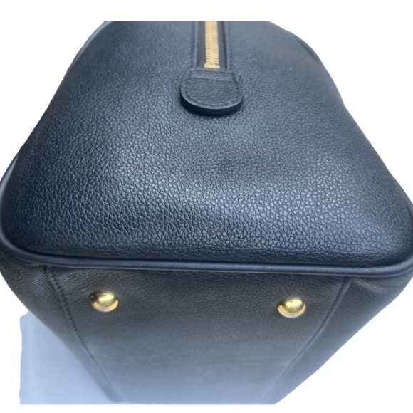 EUC- MCM Black Leather Gold Studded Boston Bag w/ unbranded xbody strap - Picture 11 of 16